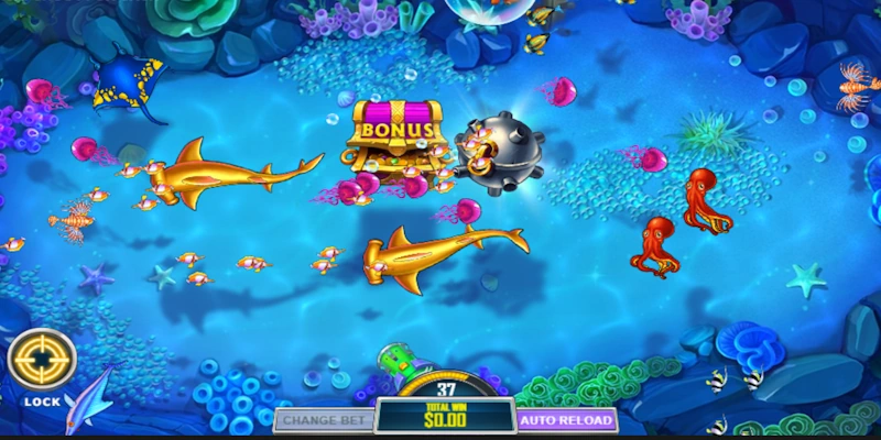 Fish Shoot For Cash - Trò chơi hấp dẫn và đơn giản